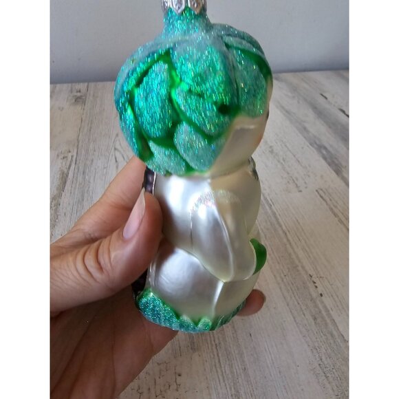 Patricia breen hobe sound snowman fish palm tree glitter green ornament Xmas tre - Picture 5 of 9